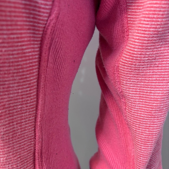 Lululemon Pink Thin Striped Scuba Full Zip Hoodie Size 6 - Picture 6 of 9